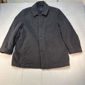 St. John's Bay Black Wool-Blend Men's Pea Coat XL, RN# 94468,‎ Preppy, Business